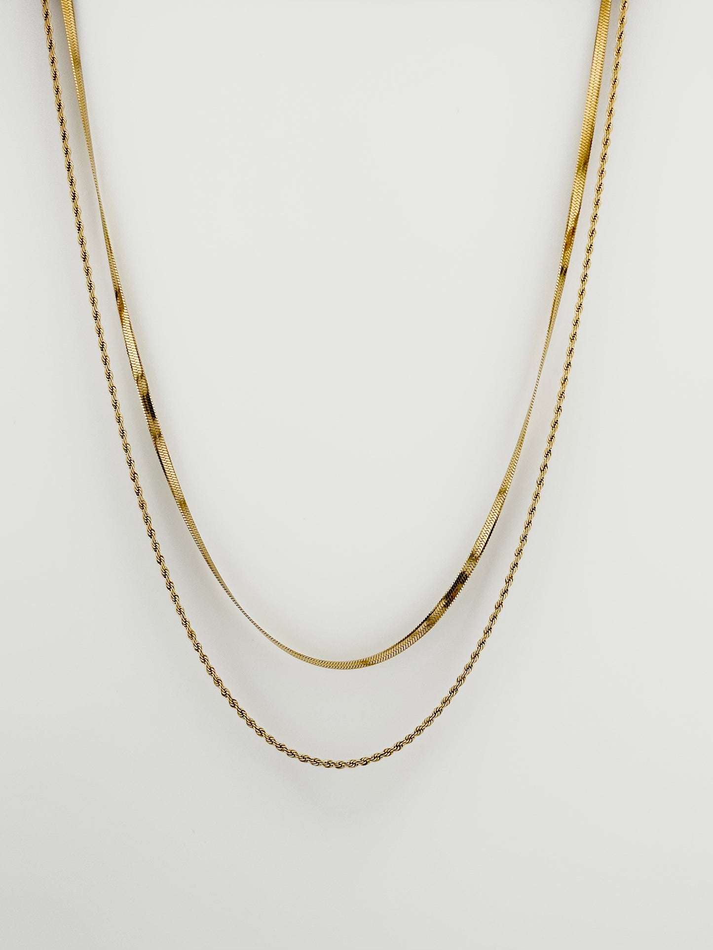 Markie Gold Two Ways Double Chain Necklace