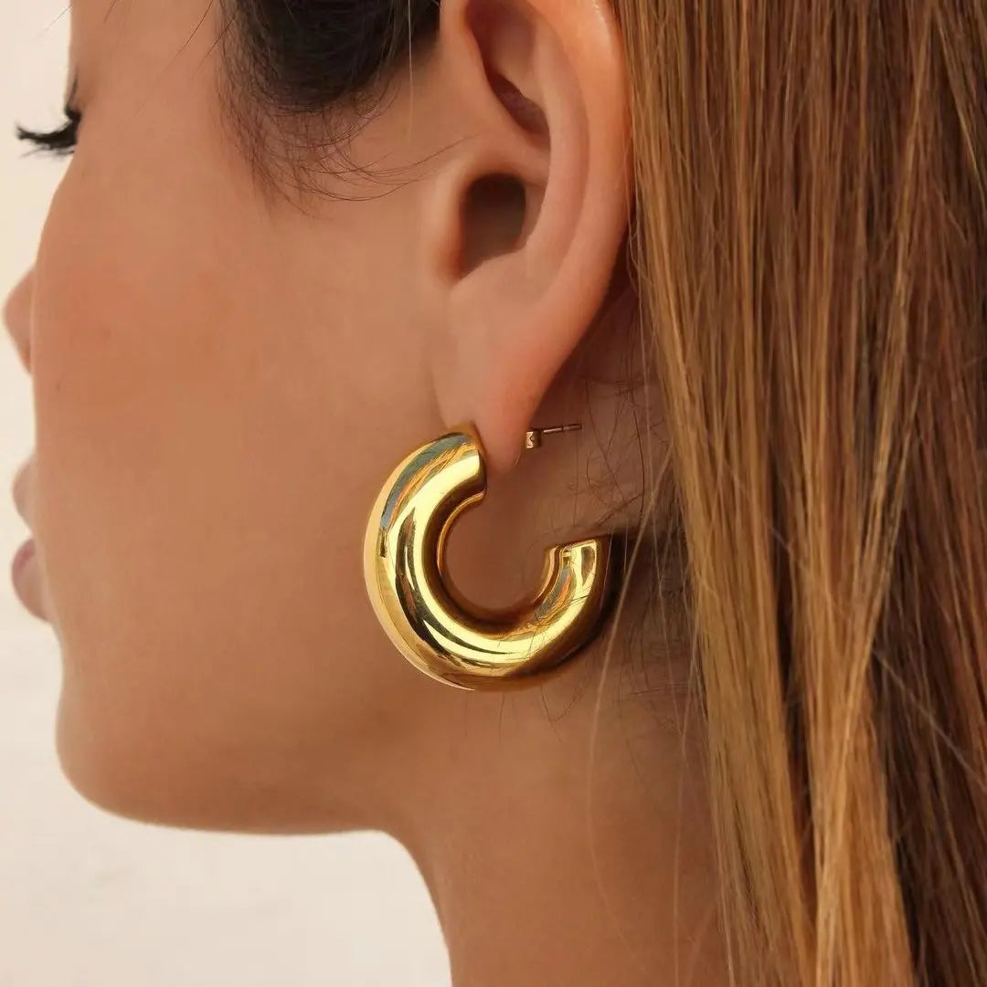 Mia Chunky Gold Hoops