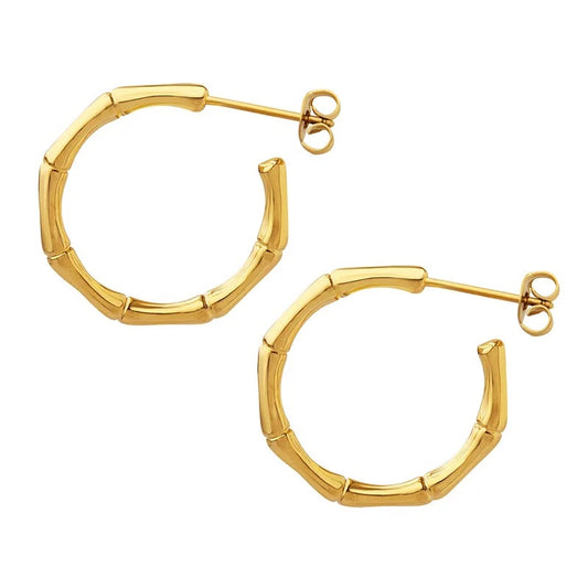 Milly Gold Bamboo Hoops